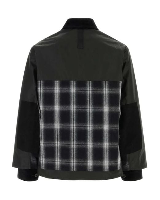 Junya Watanabe Black Check-Pattern Jacket for men