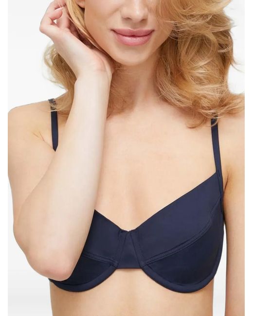 MICHAEL Michael Kors Blue Underwired Bikini Top