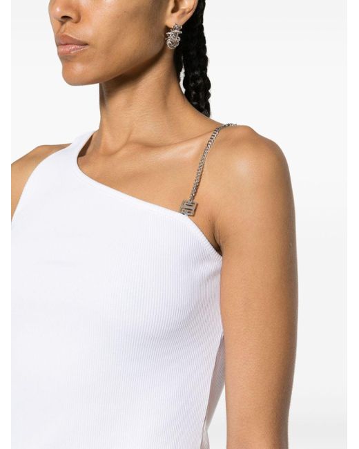 Givenchy White One Shoulder Cotton Top