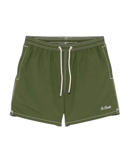 Mc2 Saint Barth Green Drawstring Swim Shorts for men