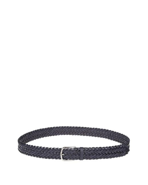 メンズ Orciani メッシュレザーベルト White