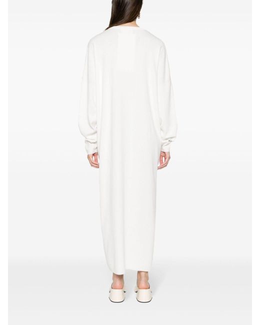 Robe no338 en maille fine Extreme Cashmere en coloris White