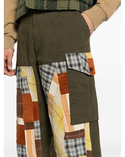 Pantalones anchos con detalle patchwork Nicholas Daley de hombre de color Green