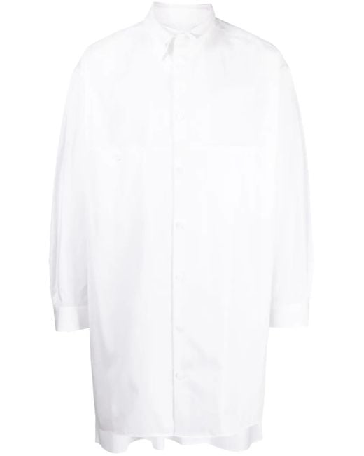 Yohji Yamamoto Overhemd Met Vlakken in het White voor heren