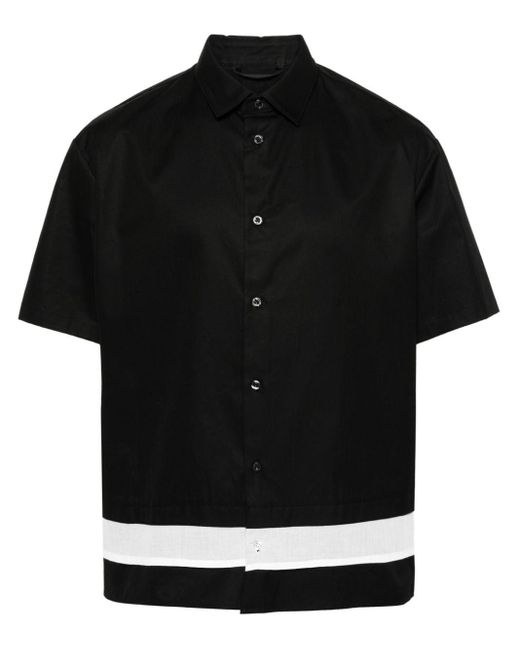 Neil Barrett Black Layered Cotton Shirt for men