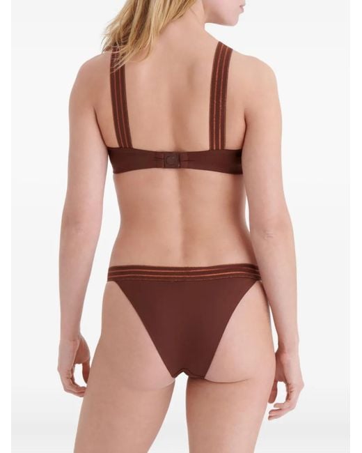 Eres Red Rendez-Vous Ruched Strap Bikini Top