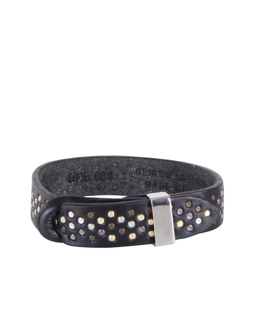 Orciani Gray Studded Nubuck Bracelet for men
