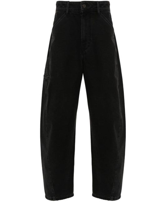 Lemaire Twisted Workwear Jeans Washed Black In Cotton for men