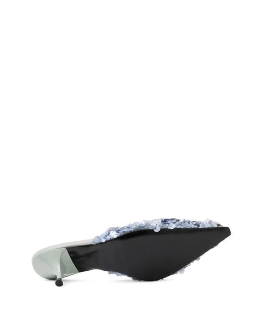 MORSICA White Embellished Pointed-Toe Sandals