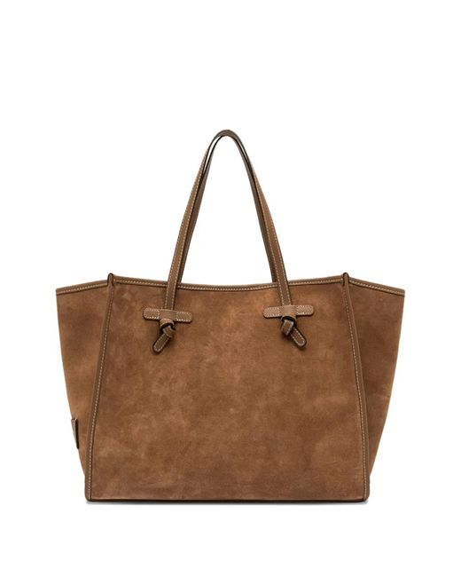 Gianni Chiarini Brown Marcella Suede Tote Bag