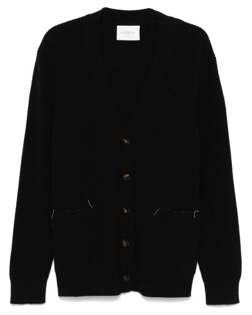 Ballantyne Black V-Neck Cardigan for men