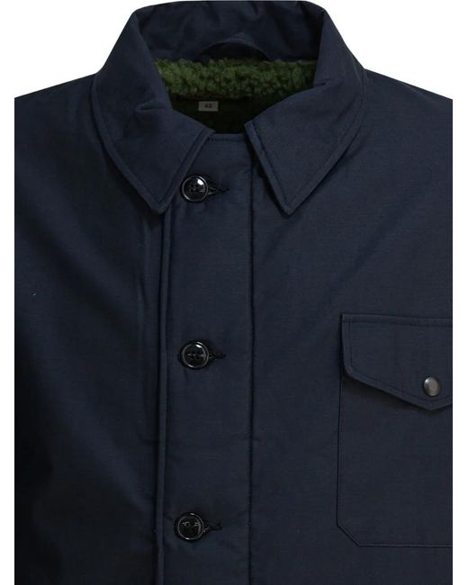 Buzz Rickson's Blue Button Fastening Patch Pocket Jacket for men
