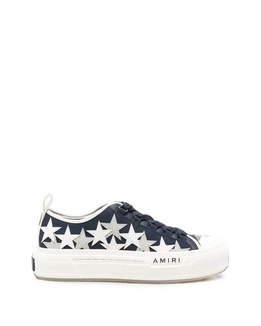 Amiri White Star-Patch Platform Sneakers for men