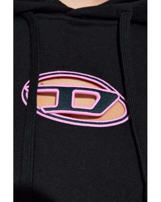 DIESEL Black F-Slimmy-Hood-Od Hoodie