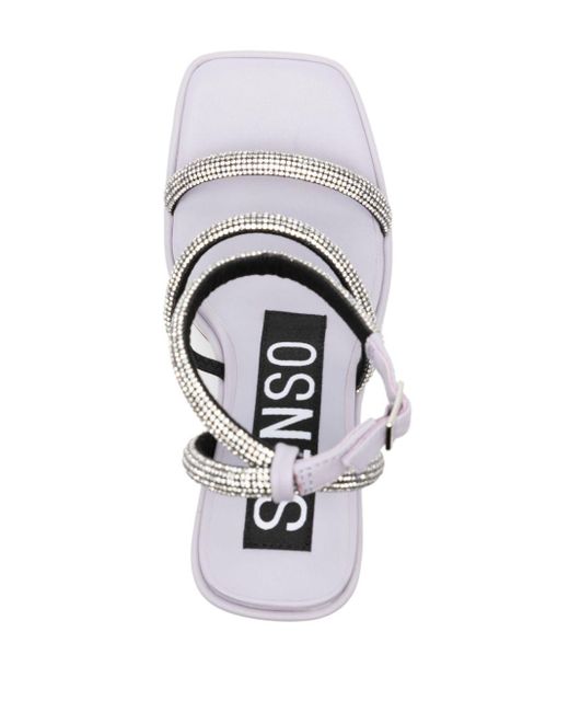 Senso White Yasmin Ii 120mm Leather Sandals