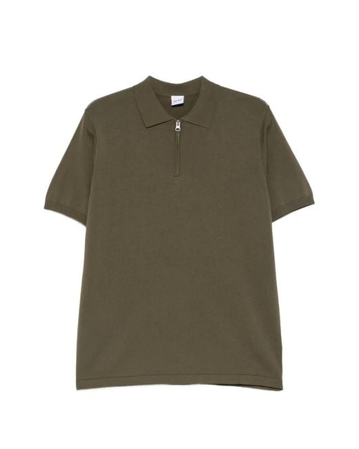 Aspesi Green Zip-Fastening Polo Shirt for men
