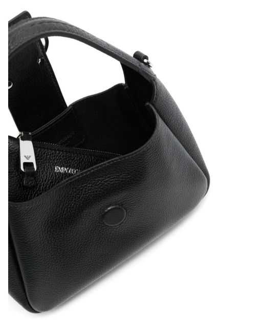 Emporio Armani Black Mini-Tasche mit Logo-Schild
