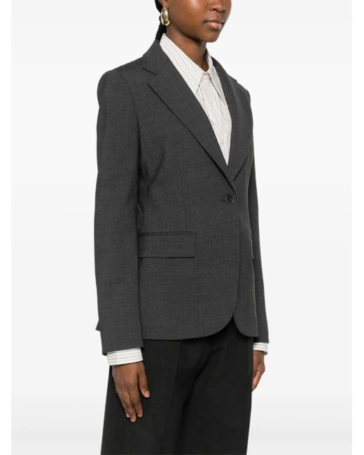 P.A.R.O.S.H. Black Mélange-Effect Blazer