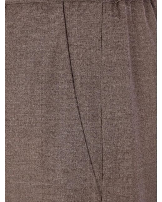 Dusan Brown Pleated Palazzo Pants