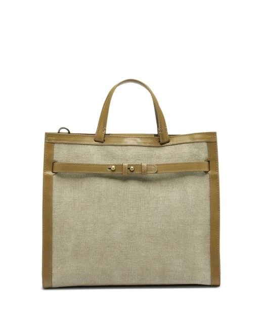 Officine Creative Natural Schultertasche Aus Canvas