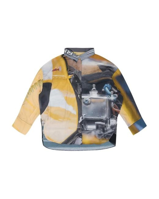 Rhude Button-down-Hemd mit Print in Blue für Herren