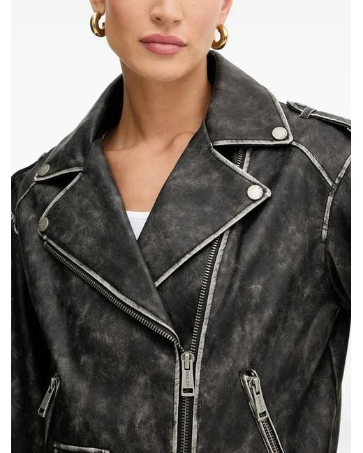 Guess Gray Belted Zip Jacket