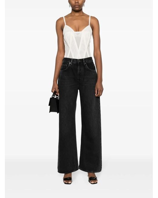 Acne Black Denim Cotton Jeans