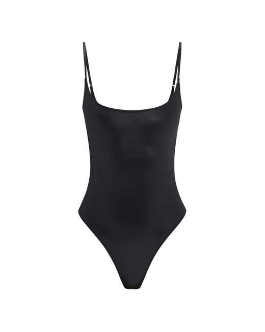 Elisabetta Franchi Black Swimsuit With Lettering Print