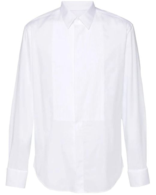 Giorgio Armani White Pleated Shirt for men