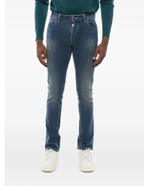 Corneliani Blue Belt-Loops Jeans for men