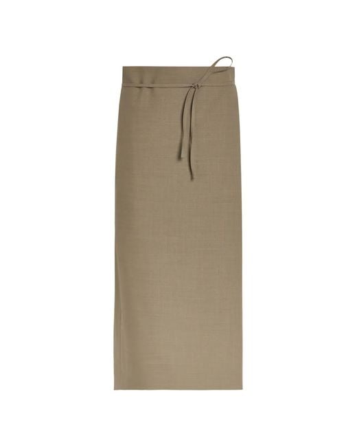 Calvin Klein Natural Tie-Fastening Midi Skirt