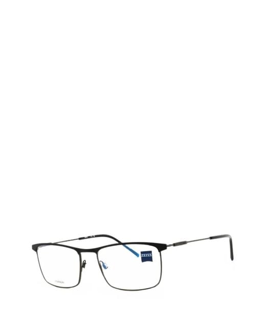 Zeiss White Rectangle-Frame Titanium Glasses for men