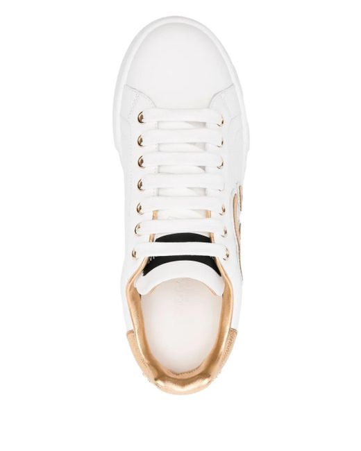 Baskets Dg À Patch Logo Dolce & Gabbana en coloris White