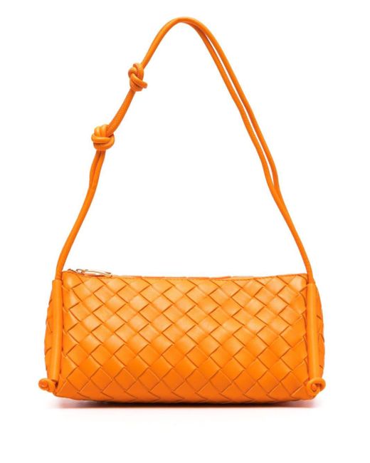 Bottega Veneta Orange Intrecciato Shoulder Bag