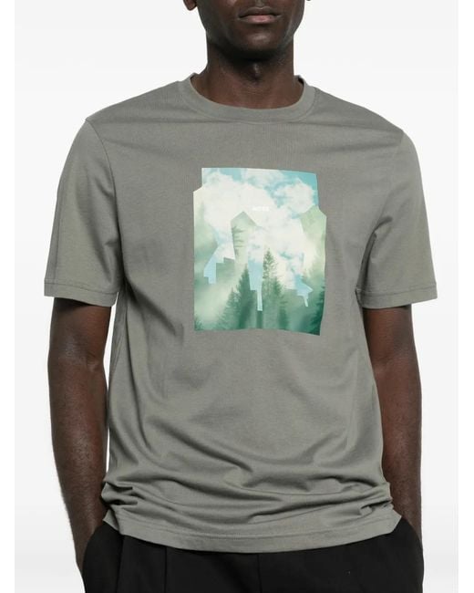Boss Gray Graphic T-Shirt for men