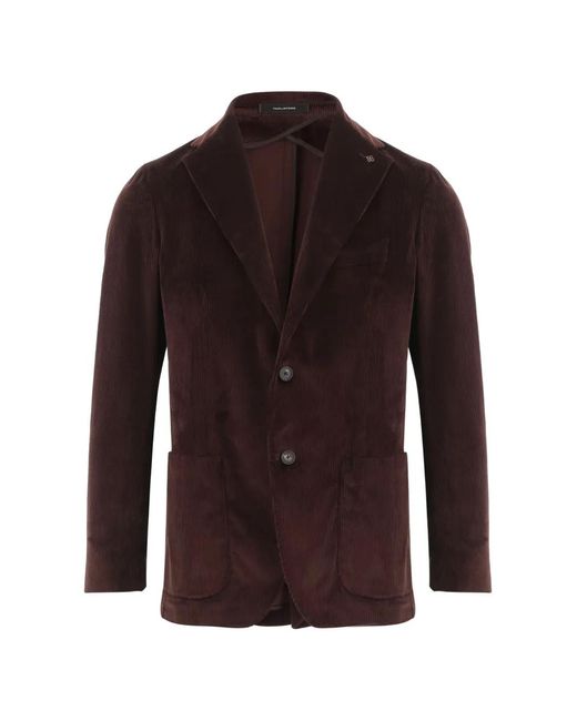 Tagliatore Purple Corduroy Single-Breasted Blazer for men