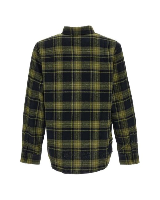 Oakley Green Check-Pattern Pocket Shirt for men