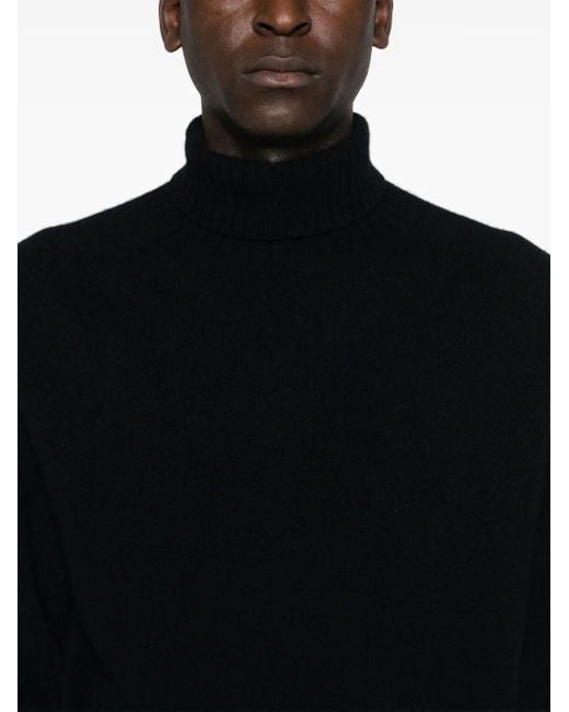 Maglione A Collo Alto di Sunspel in Black da Uomo