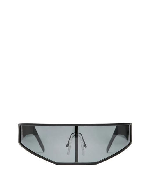 Rick Owens Gray Temple Sunglasses for men