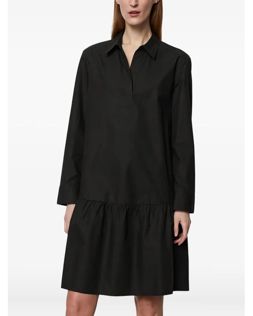 Marc O' Polo Black Collared Button-Up Dress
