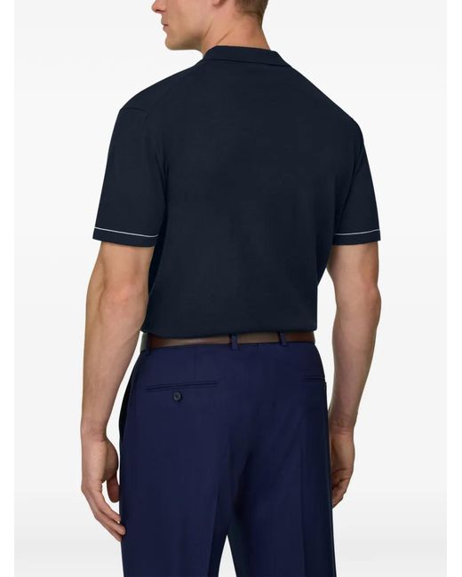 Boggi Blue V-Neck T-Shirt for men
