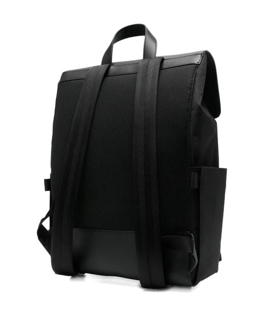 Calvin Klein Black Flap-Pocket Backpack for men