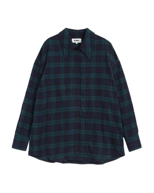 YMC チェック シャツ Blue
