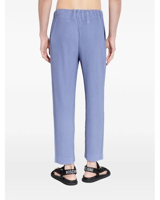 Homme Plissé Issey Miyake Blue Pleated Trousers for men