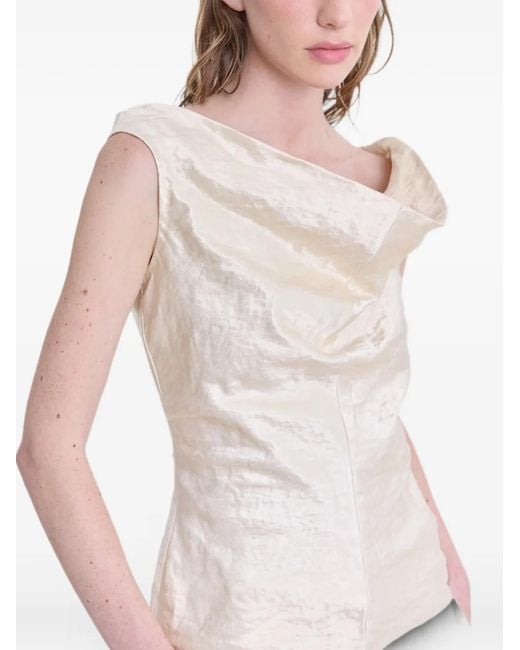 FFORME White Lowe Cowl-Neck Top