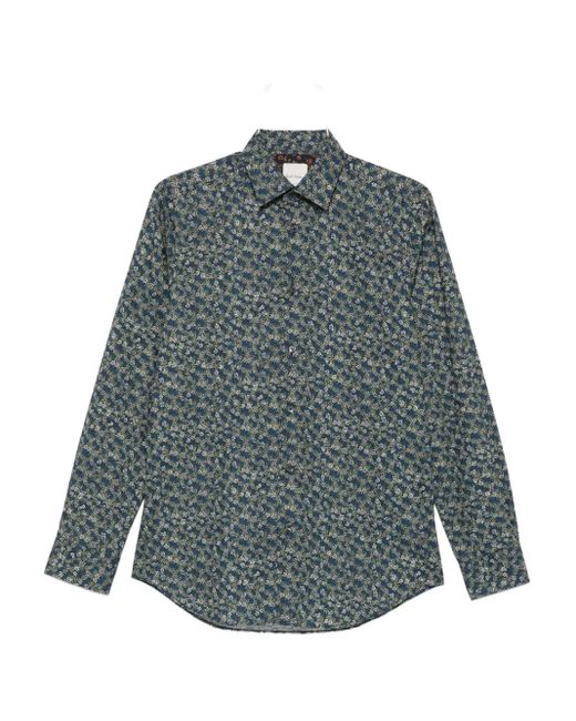 Paul Smith Overhemd Met Bloemenprint in het Gray voor heren