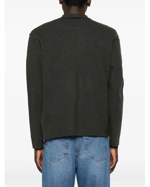 NN07 Black Cardigan Jonas 6398 Zippé for men