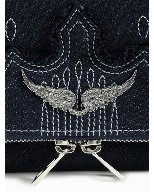 Zadig & Voltaire Blue Rock Denim Clutch