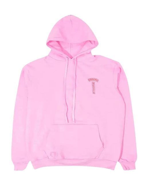 Chrome Hearts Script logo hoodie in Pink für Herren