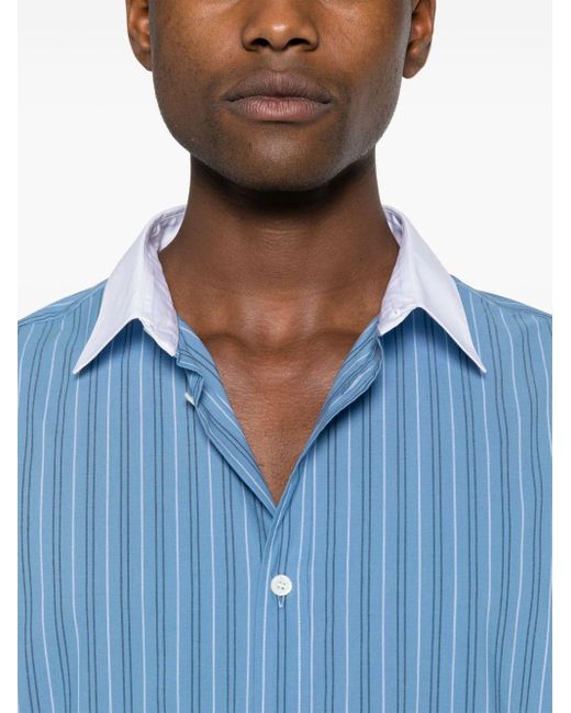 Camicia In Cotone A Righe di Loewe in Blue da Uomo